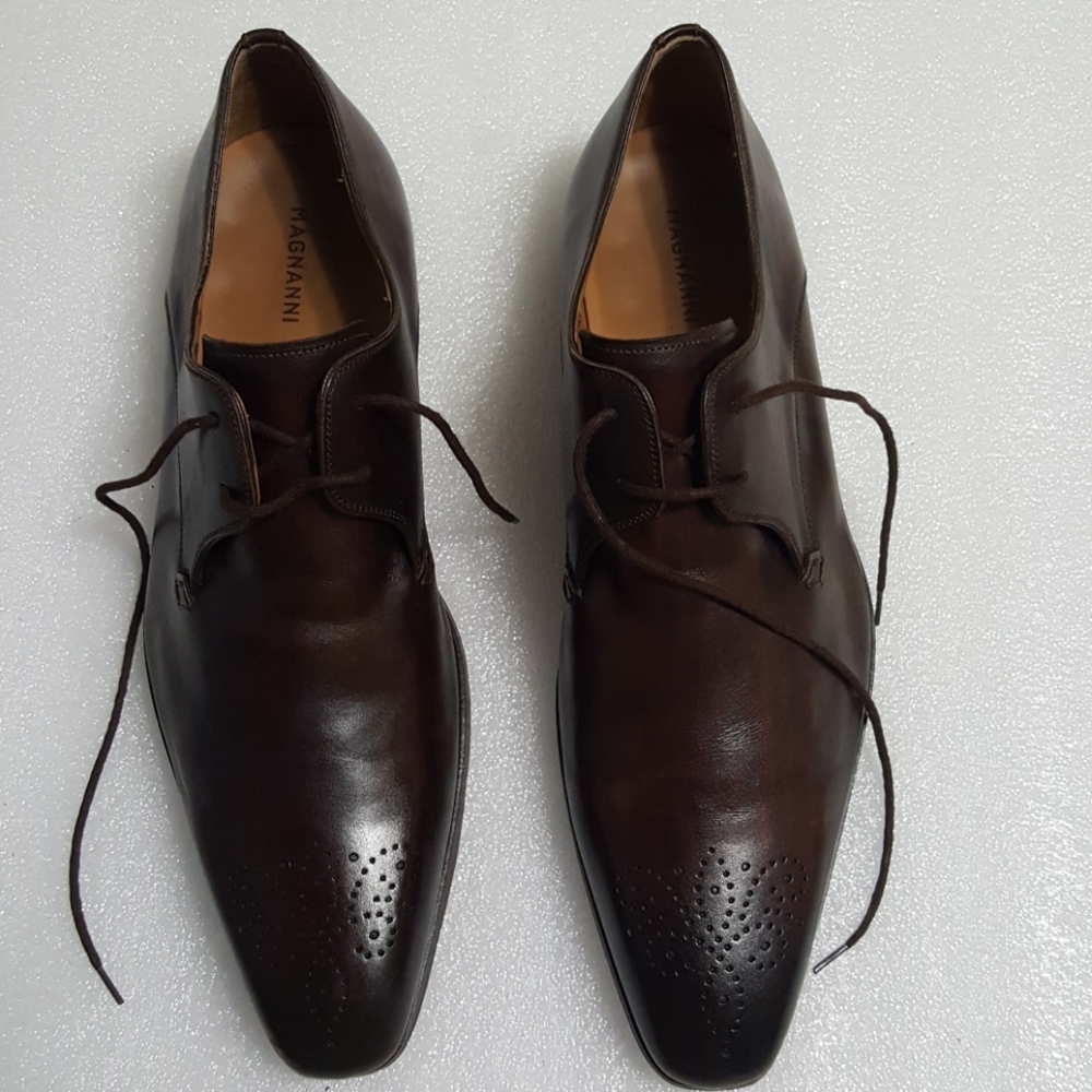 🎈MAGNANNI🎈 Men's Almond Toe Leather Oxf